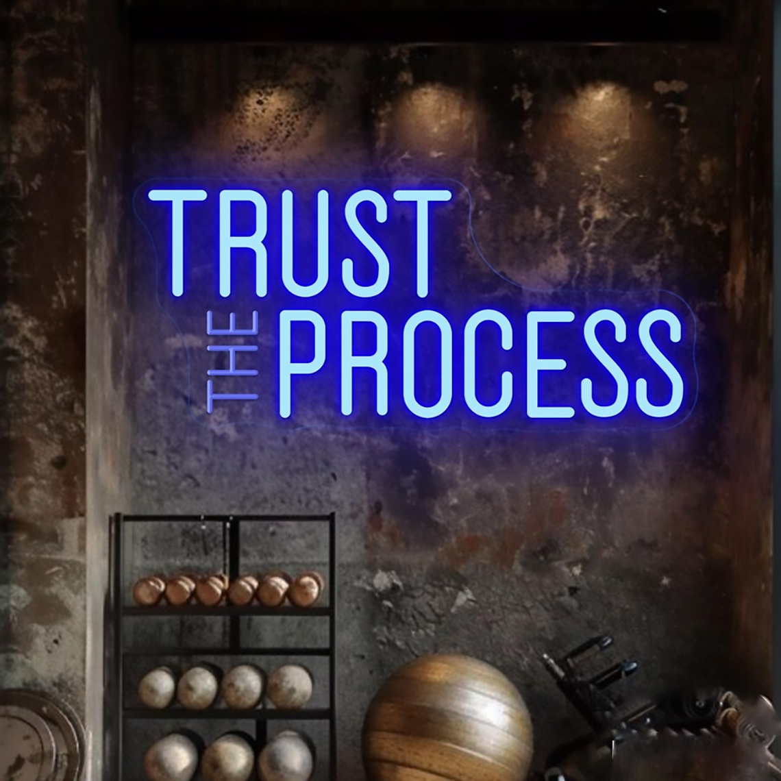 Home Gym Neon Sign - Enseigne néon « Trust The Process