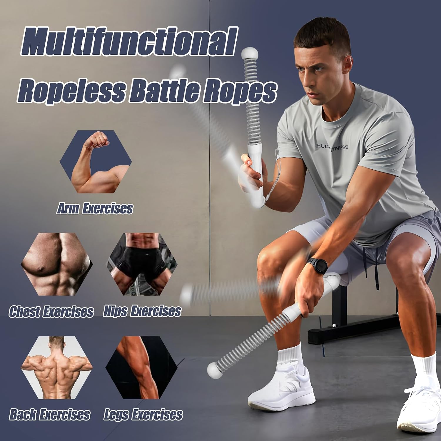 Cordes de combat sans fil de 2 - Battle Rope Heavy avis et prix