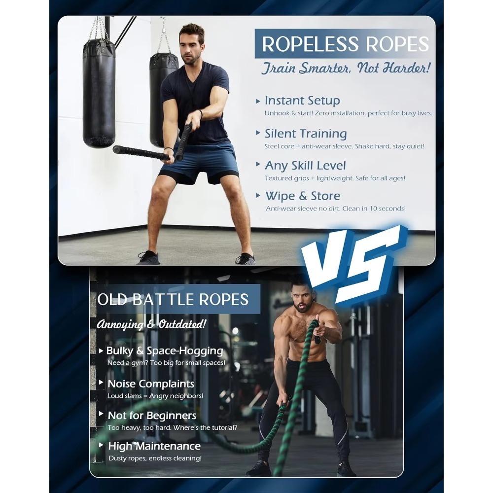 Corde de combat sans corde pou - Battle Rope Heavy avis et prix